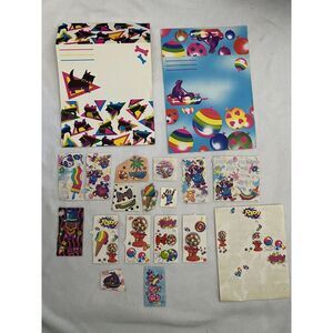 VINTAGE LISA FRANK Stationary Stickers GUMBALL Scottie Seal Panda Rainbow Tattoo